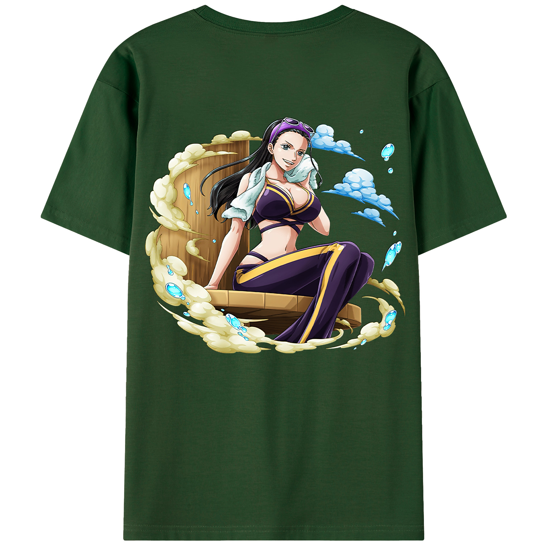 ワンピース ニコ・ロビン ONE PIECE Nico Robin 綿100％半袖Tシャツ（背面プリント）